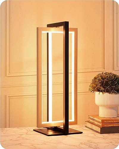 EDISHINE LED Table Lamp, Modern Bedside Lamps for Living Room, Gold by EDISHINE