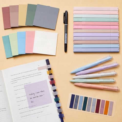 Jutom 38 Pcs Book Annotation Kit for Bible Study, Earth Tones, Square - Image 6