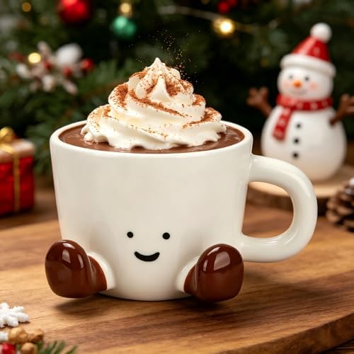 Coffee Mugs,Cute funny Mug For Women, 12.8oz/380ml Unique Ceramic Coffee Tea Cups, Office Mug Gift (chocolate) - Image 2