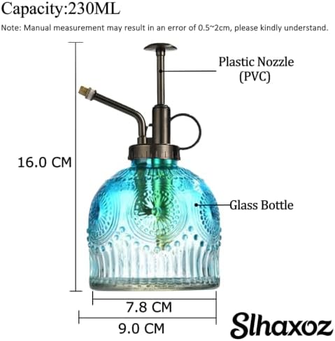 Plant Mister Glass Watering Can Bottle (7.78 oz, Blue Gradient) - Image 4