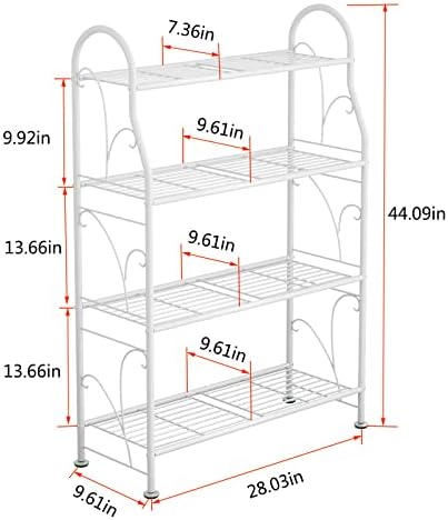 SORCEDAS Plant Stand Outdoor Indoor 4 Tier Metal Corner Flower Shelf - Image 5