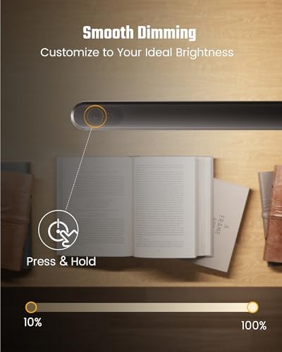 SUPERDANNY Eye-Caring LED Desk Lamp Work Lamp Office Lamp with Side Clamp - Image 6