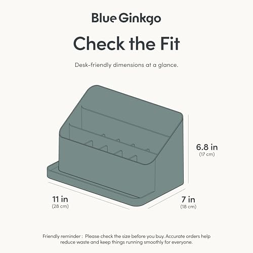 BLUE GINKGO Desk Organizer, Office Supplies, Green, Made in Korea - Image 3