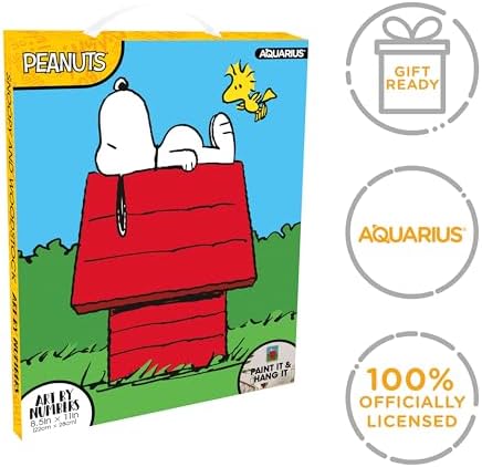 Aquarius Peanuts Snoopy Paint by Numbers Kit, 8.5 x 11 Mini Canvas Art by Number Set for Adults and Kids, Officially Licensed - Image 7