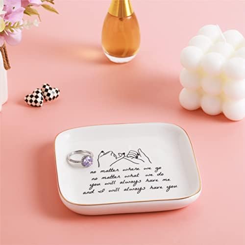 PUDDING CABIN Friend Gifts for Women —No Matter Where We Go, No Matter What We Do, You Will Always Have Me, and I Will Always Have You! —Gifts For Friends Going Away Friendship Ceramic Ring Dish - Image 4