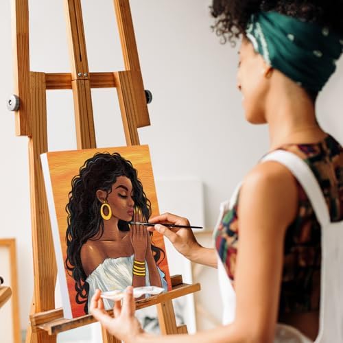 Nuberlic 8x10 Pre Drawn Canvas to Paint for Adults Sip and Paint Party Prayer Girl Blasian Lady Afro Americans Woman Christams Birthday Gift Painting Kits DIY - Image 3