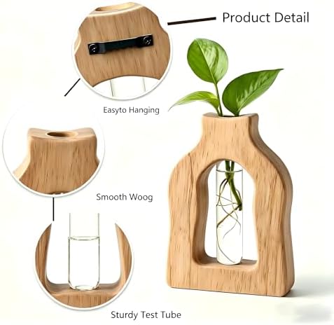 Plant Propagation Station Hanging Stand with Vases - Image 4
