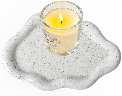 Jewelry Tray for Women, Cloud Shape Ceramic Trinket Dish, Jewelry Organizer Storage Holder for Ring Earring Bracelet Necklace, Make Up Organizer (White) (Stone White) - Image 3