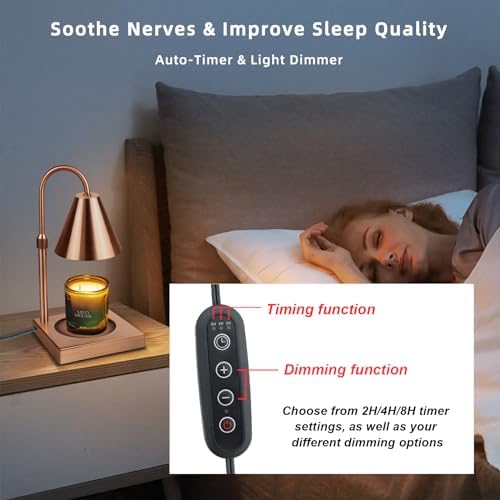 LALISU Candle Warmer Lamp Timer Dimmable, Adjustable Height Candle Melter - Image 3