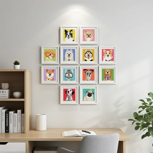 12 Pcs Small Diamond Art Kits Dogs Animals Diamond Art Kits for Adults - Image 2