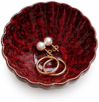 Glazed Ceramic Jewelry Dish Tray,Small Ring Holder Dish Jewelry Tray by GISK