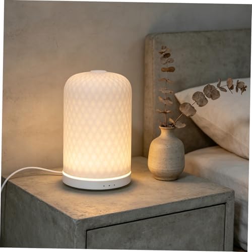 VOSAREA Ceramic and Mist Technology Essential Oil Diffuser with Silent Operation Minimalist Silhouette Design with Multi-Color Changing LED Lights for Home for Yoga and Bedrooms - Image 4
