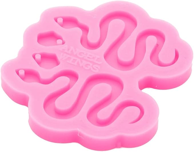 Snake Shape Resin Earring Mold Silicone Resin Jewelry Molds Epoxy Resin Casting Molds for Women Earring Crafts DIY Necklace Pendant Resin Mold