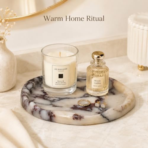 Natural Marble Vanity Tray, 7.78 x 7 in Organizer - Image 4