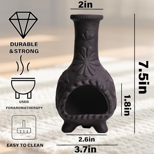 MOUGIGI Elegant Handmade Black Palo Santo Holder–Incense Cone Stick Burner - Image 2