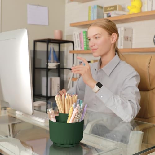SKYDUE 360 Degree Rotating Desk Organizer, Dual-Purpose Pencil Pen Holder for Desk, Rotating Pencil Cup with Stickers, Office Supplies, Desk Decor for Office, School, Home - Image 6