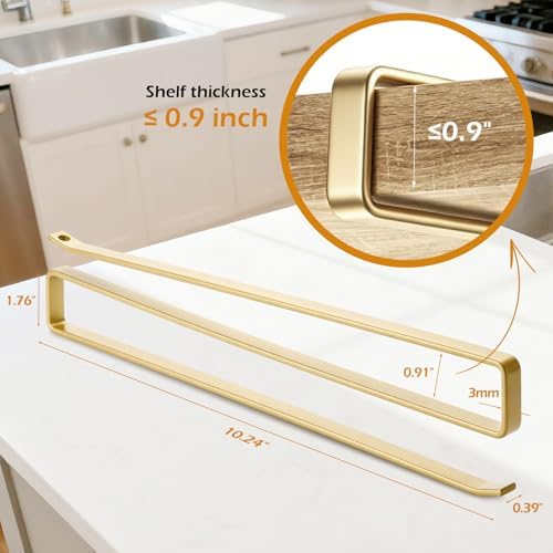 2Pack Tumbler Lid Organizer, Under Cabinet Cup Lid Holder, Golden - Image 3