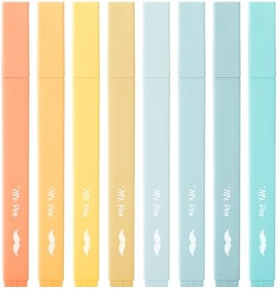 Mr. Pen- Aesthetic Highlighters No Bleed, 8 Pack, Assorted Colors | Chisel Tip, Cute Highlighters Assorted Colors for Journaling, Highlighting, Underlining, Fast Dry, Back to School Supplies by MrPen