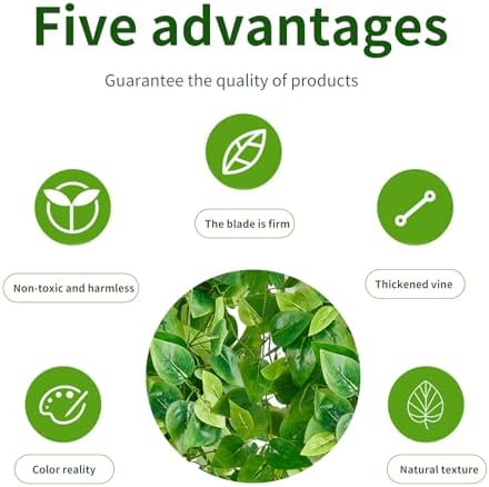Fake Hanging Plants Vines(8pcs)for Room Decor, Artificial Ivy Greenery Garlands for Home Bedroom Living Aesthetic Kitchen Office Wall Patio Bookshelf,Indoor,Outdoor Farmhouse Decorations(No Basket) - Image 4