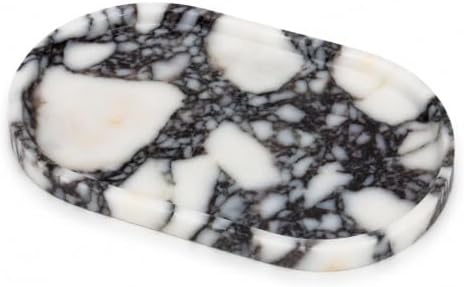 Oval Stone Vanity Tray for Perfume and Jewelry, 9.84 in by Unknown