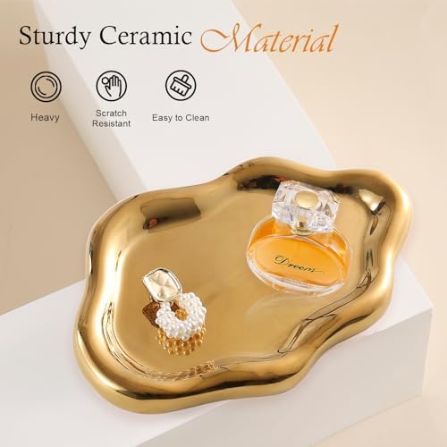 CCINPPY Ceramic Cloud Jewelry Tray Trinket Dish Key Bowl Nightstand Decor - Image 5