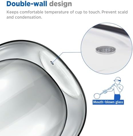 glastal Double Wall Tea Infuser Mug with Infuser 14.5oz for Loose Leaf Tea - Image 3
