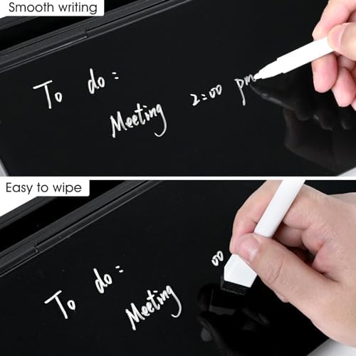 Varhomax Glass Desk Whiteboard Gray with Calculator - Image 5