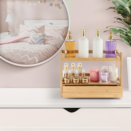 Sorbus Matcha Station Shelf, Bamboo (17" x 6.5" x 12.6") - Image 6