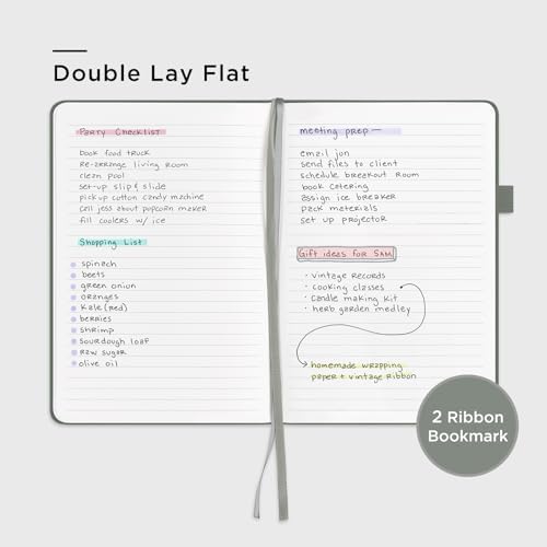 &And Per Se Lined Journal Notebook, 160 Pages, A5 5.7 x 8 inches College Ruled Thick Paper Notebook Journals for Writing, Hardcover Notebooks for Women Men Office School (1 Pack, Dark Grey) - Image 5