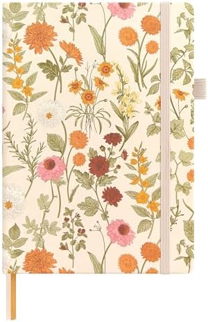 &And Per Se Lined Hardcover Notebook – A5 5.7"x8" College Ruled, 160 Pages, 100gsm Thick Paper – Aesthetic Journal for Women, Gift-Ready Planner, Everyday Writing Notebook (Wild Flowers) by AndPerSe