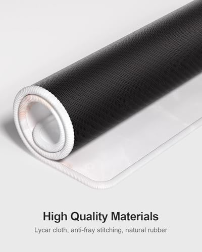 Auhoahsil Large Mouse Pad with Wrist Rests for Keyboard & Mouse, Thick Soft Ergonomic Memory Foam Wrist Supports, Big & Long Desk Mat 35.5 x 15.7 in, for Office Gaming Computer, White Marble - Image 6