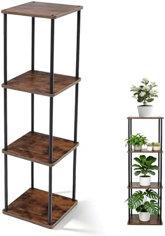 Vigordream Plant Stand Indoor Tier Metal Wood Plant Shelf for Muti Pots by Vigordream