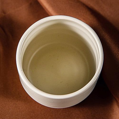 Japanese Ceramic Mug, Vintage Tea Cup, 12oz Cup, No Handle Drinking Cup for Cold Brew, Iced Coffee, Latte, Tea (Beige) - Image 6