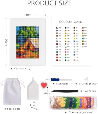 PeakLuv Small Diamond Art Kits, Landscape Diamond Painting for Beginners - Image 2