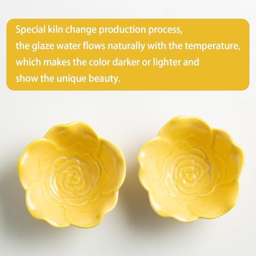 Mecaikru Ceramic Flower Jewelry Dish, 3.5 in Ring Tray with Gift Box & Card - Image 6