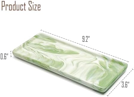 9.2" Porcelain Small Bathroom Narrow Tray - Green - Image 6