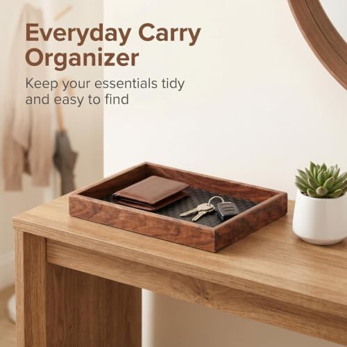 Valet Tray Wooden Catch All Tray Nightstand Tray Valet Desk Tray - Image 6