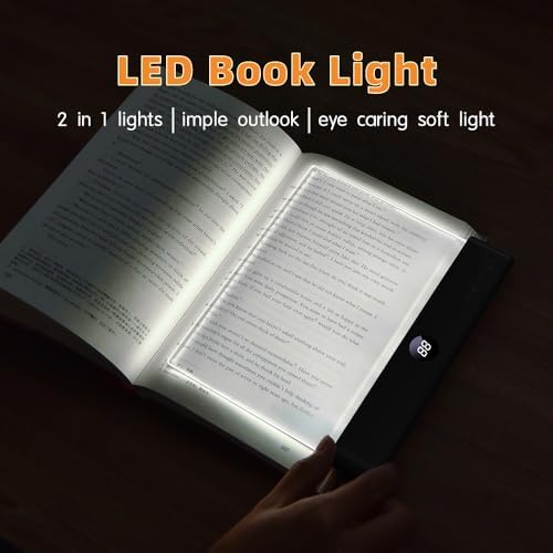 Choudao LED Book Light & Night Light 2 in 1,Dimmable Flat Reading Light - Image 2