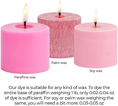 Bright Pink Candle Dye 2 oz for Soy Candle Making – Wax Color Chips - Image 5