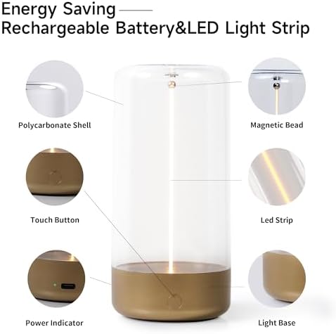AUGE LIGHT Mini Minimalist Table Lamp, Cordless Lamp, Rechargeable Lamp - Image 5