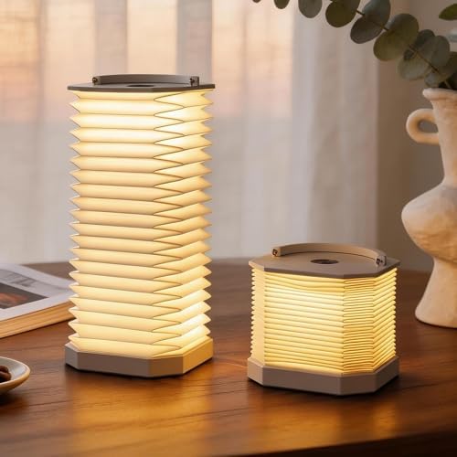 Portable Paper Lamp, Accordion Desk Lamp,Japanese Lanterns lamp by BasunsFoldinglamp