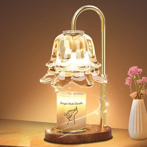 Candle Warmer Lamp with Timer, Upgraded Dimmable Wax Melts Warmer for Jar Candles, Height Adjustable Candle Lamp, Birthday Gifts for Women Mom, House Warming Gifts New Home Decor by CandleWarmerLampwithTimer