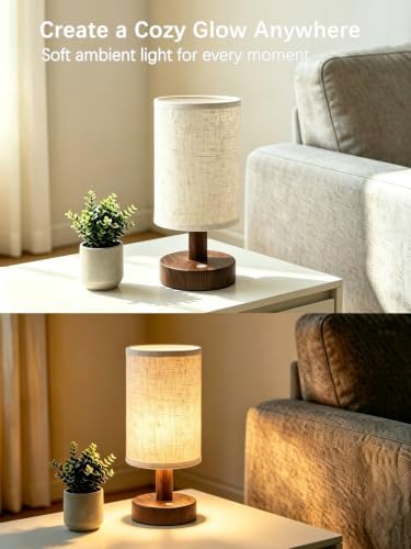 CHLORANTHUS 2 Pack Rechargeable Cordless Table Lamp – 4000mAh Battery Bedside Lamp, Mini Touch Control Dimmable LED Light with 3 Color Modes - Image 5