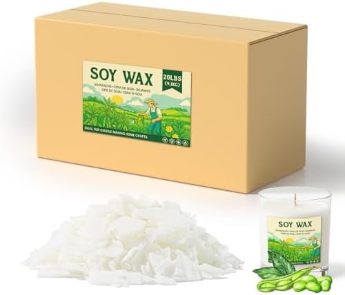 NORVENCE Soy Wax for Candle Making, Natural Soy Wax Flakes 20lb, Premium Candle Wax for DIY Candle Crafting by NORVENCE