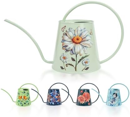 2L Long Spout Watering Can, Stainless Steel (Bellis Perennis) by BerryBird
