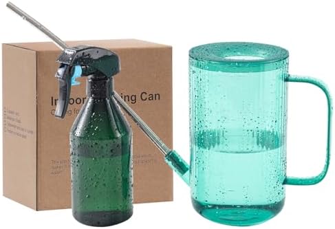 Indoor Plant Watering Can(34oz), Watering Can for Indoor Plants, Flowers, Succulents, with Plant Mister Spray Bottle(10oz) by TennedrivGreen