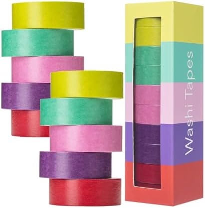 Mr. Pen- Washi Tape Set, 10 Rolls, 5 Yards/Roll, Washi Tape for Scrapbook by MrPen