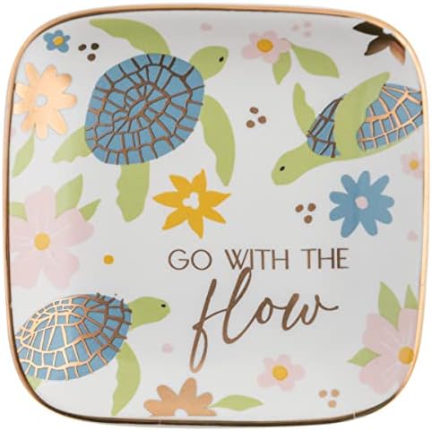 Karma, Flora Square Trinket Tray Small Turtle by KarmaGifts