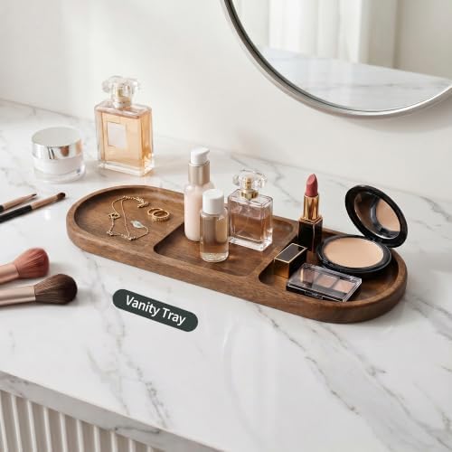 Small Wood Tray – Acacia Serving Platter Vanity Tray Mini Wooden Tray Decor - Image 5