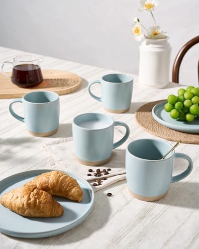 famiware Coffee Mugs Set of 8, Milkyway 13 oz Ceramic Cup Set with Handle - Image 6